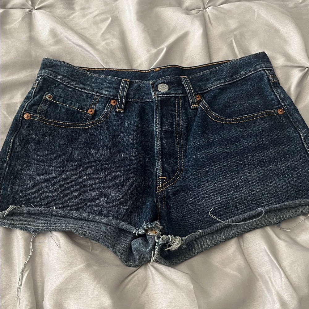 Levi's Dark Blue Jean Shorts